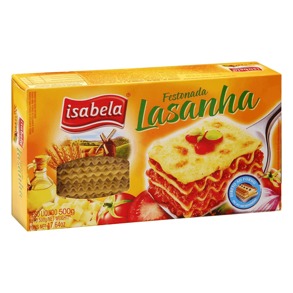 Massa Isabela Lasanha Festonada 500g